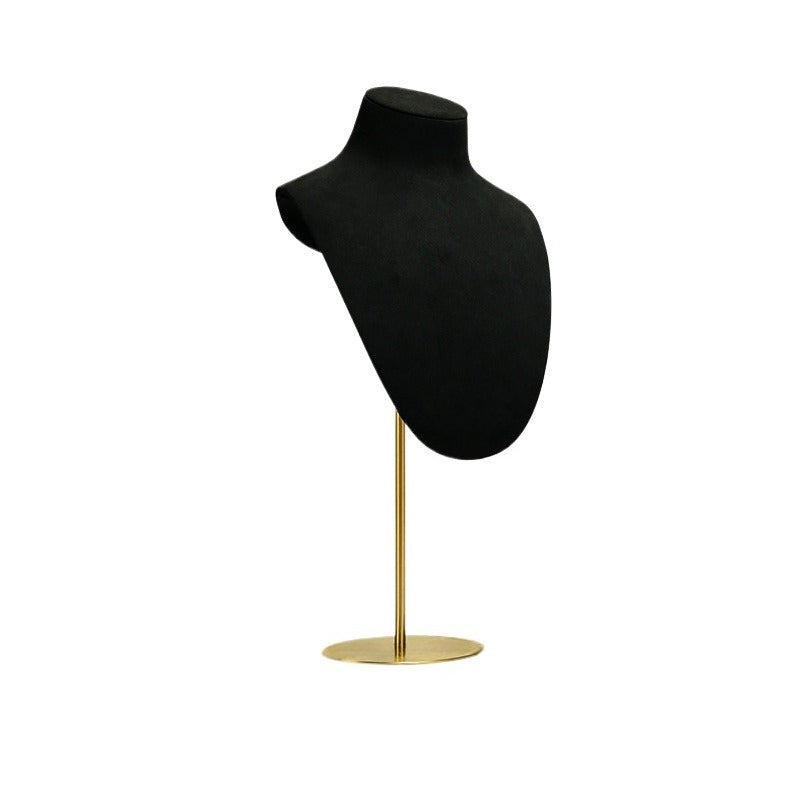 New Metal & Microfiber Jewelry Display Mannequin | Necklace Stand & Organizer for Window Showcase
