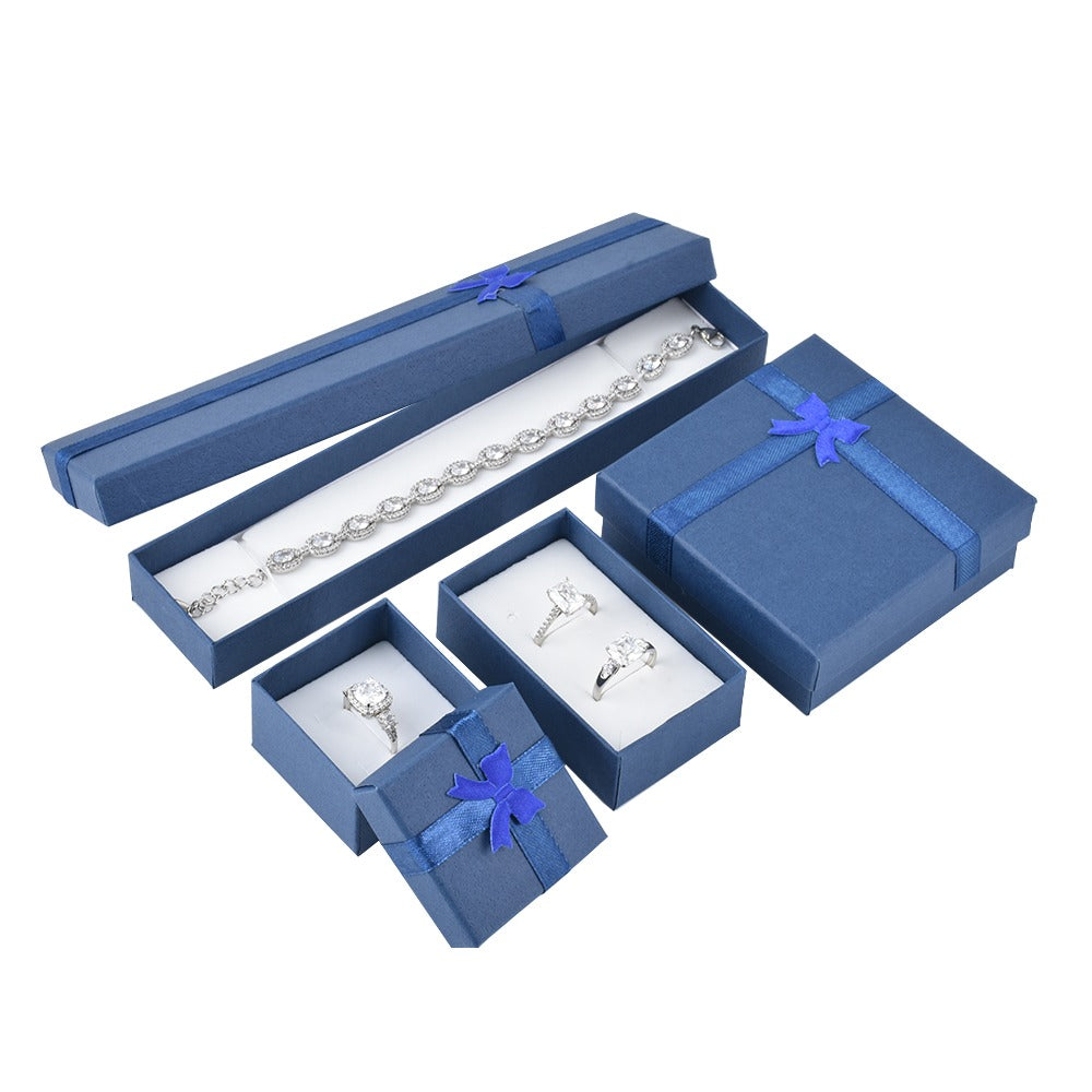 24Pcs (B10-22-B) Blue Fashion Ring Boxes