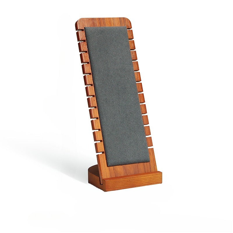 Solid Wood Jewelry Display Stand | Detachable Vertical Necklace & Pendant Organizer Holder