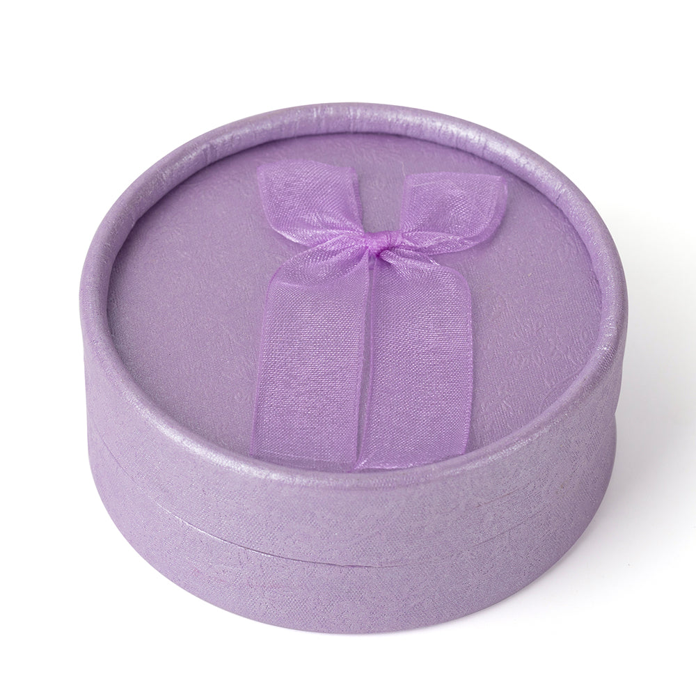 12PCS (B1433-PUR) Round Purple Fashion Jewelry Boxes