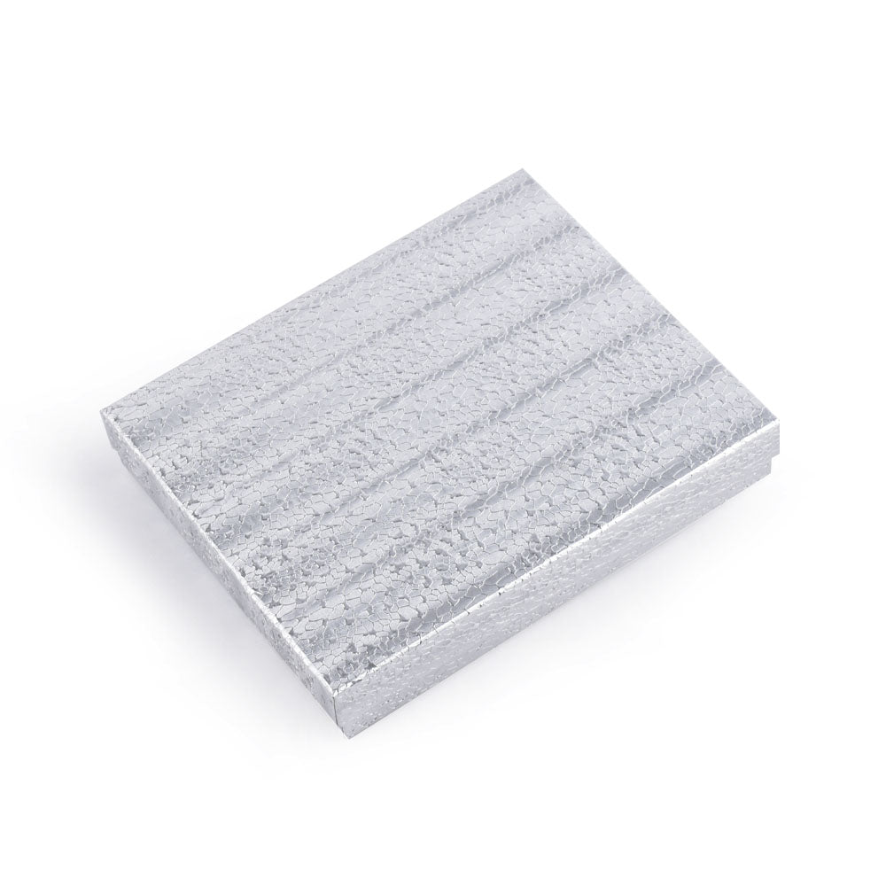 100PCS BX2865S Silver Cotton Filled Boxes, Size:7 1/8*5 1/8*1 1/8 inch