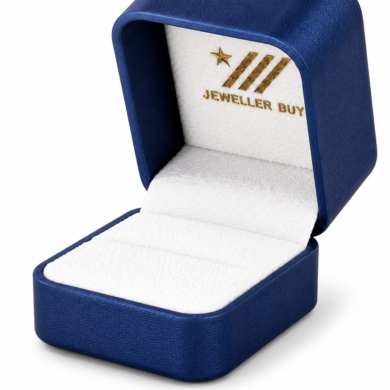 Blue PU Leather Single Ring Box