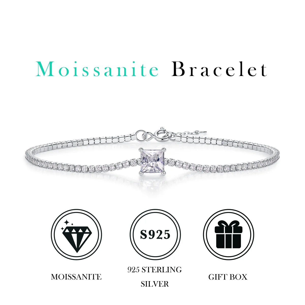 wholesale 925 sterling silver jewelry women men moissanite tennis bracelet moissanite Bangle