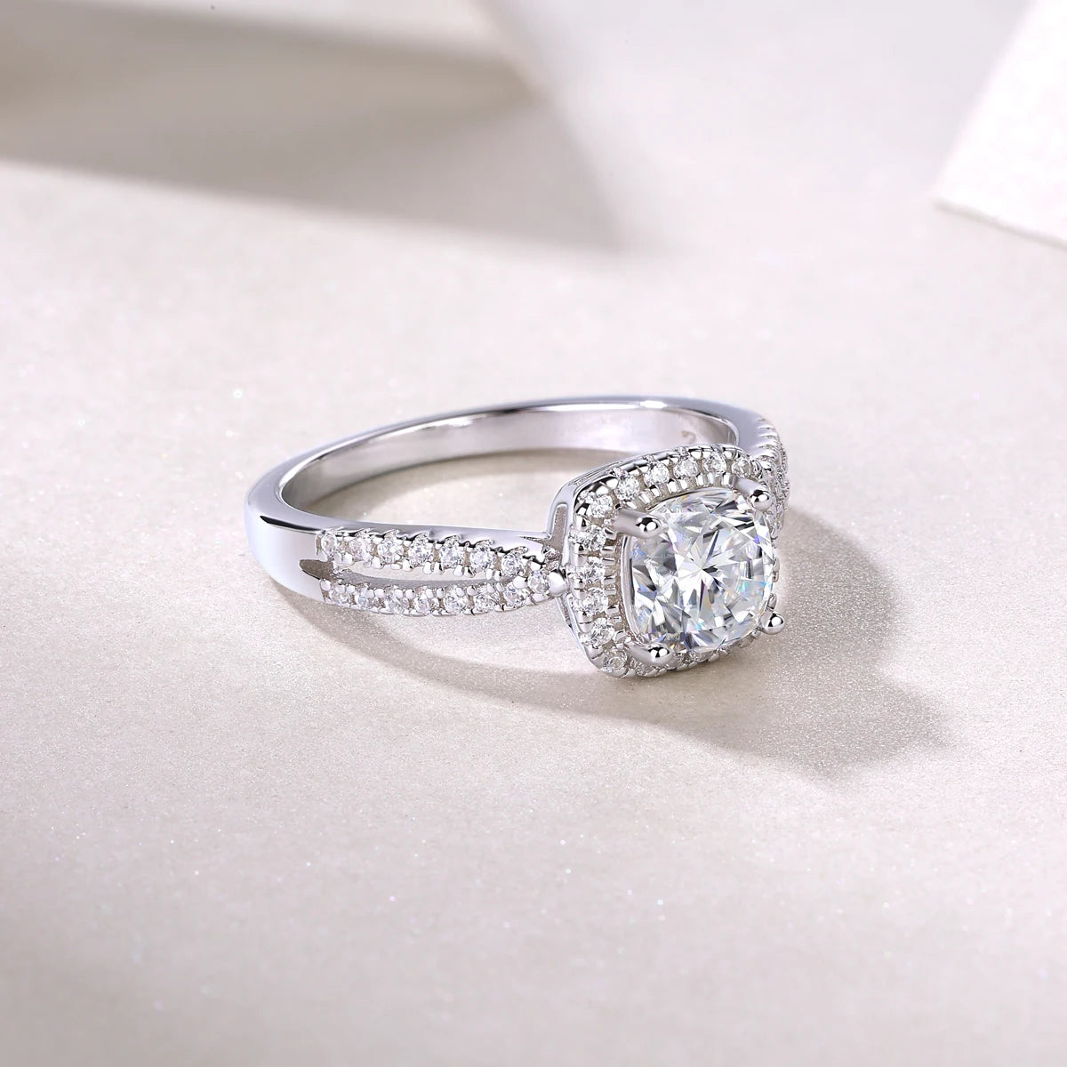 Best Selling Classics Design Moissanite Ring Silver Jewelry Women Gift Party Sterling Stone Wedding Technology party
