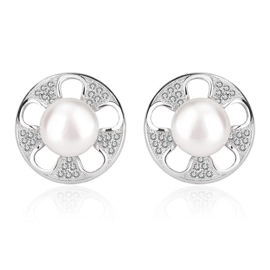 Custom fashion ladies jewelry 925 sterling silver necklace studs earrings sets