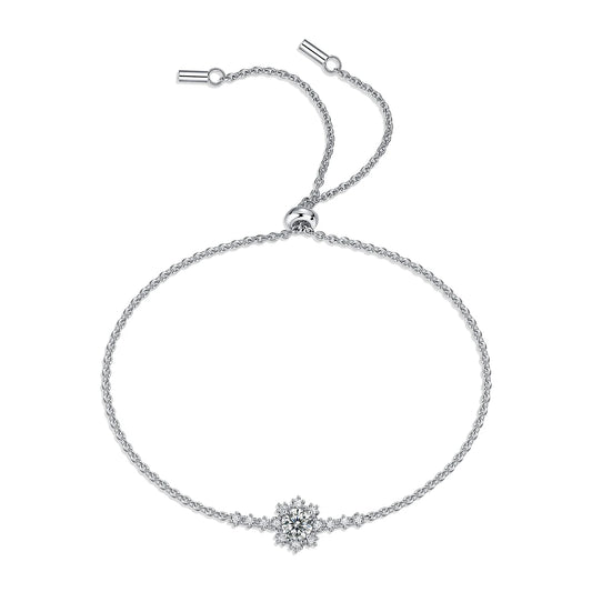 100% sterling silver 925 bracelets moissanite bracelet diamond jewelry charm for women girl party