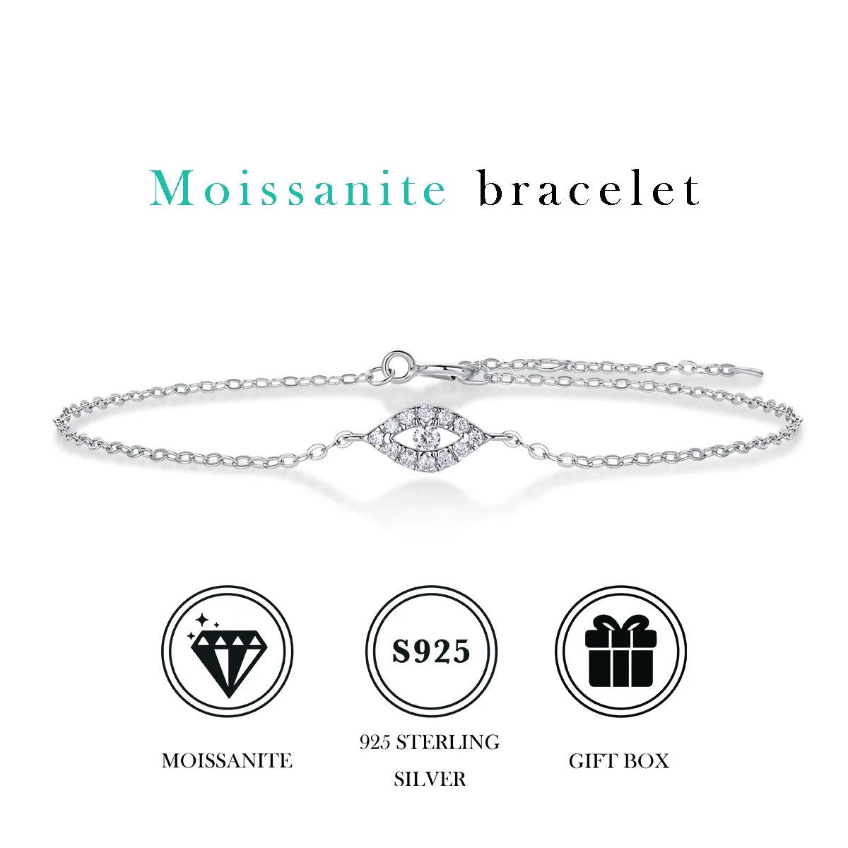 Juzuan Sparkling Double Row High Quality Moissanite 925 Sterling Silver Bracelet with Adjustable Chain