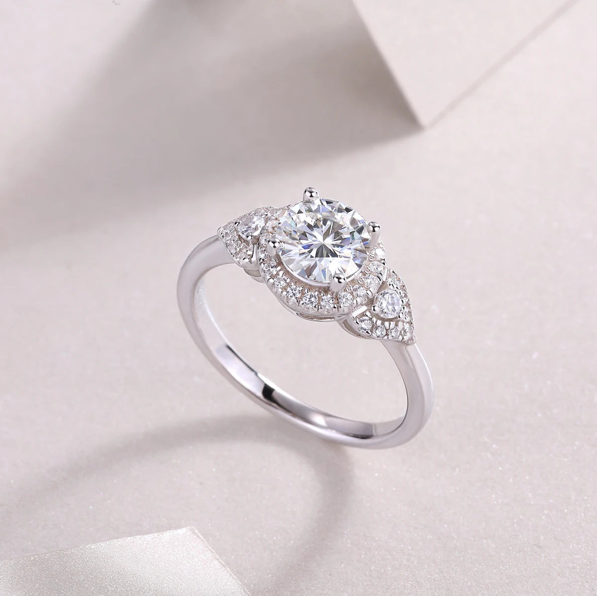 Best Selling Classics Design Moissanite Ring Silver Jewelry Women Gift Party Sterling Stone Wedding Technology party