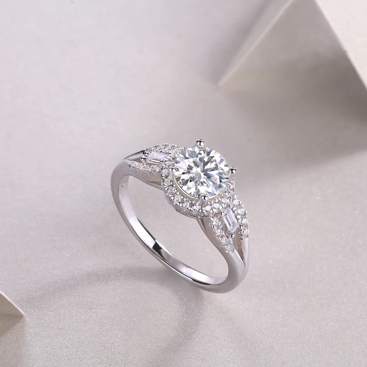 Best Selling Classics Design Moissanite Ring Silver Jewelry Women Gift Party Sterling Stone Wedding Technology party