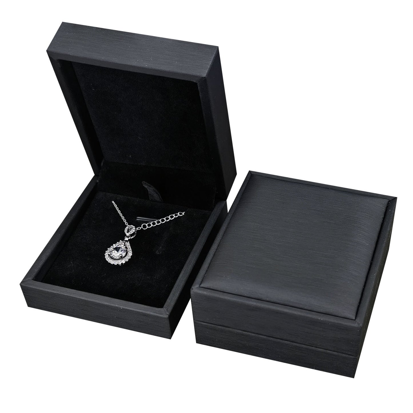 12 Pcs (P06P-BK) Black PU Pendant Earring Boxes