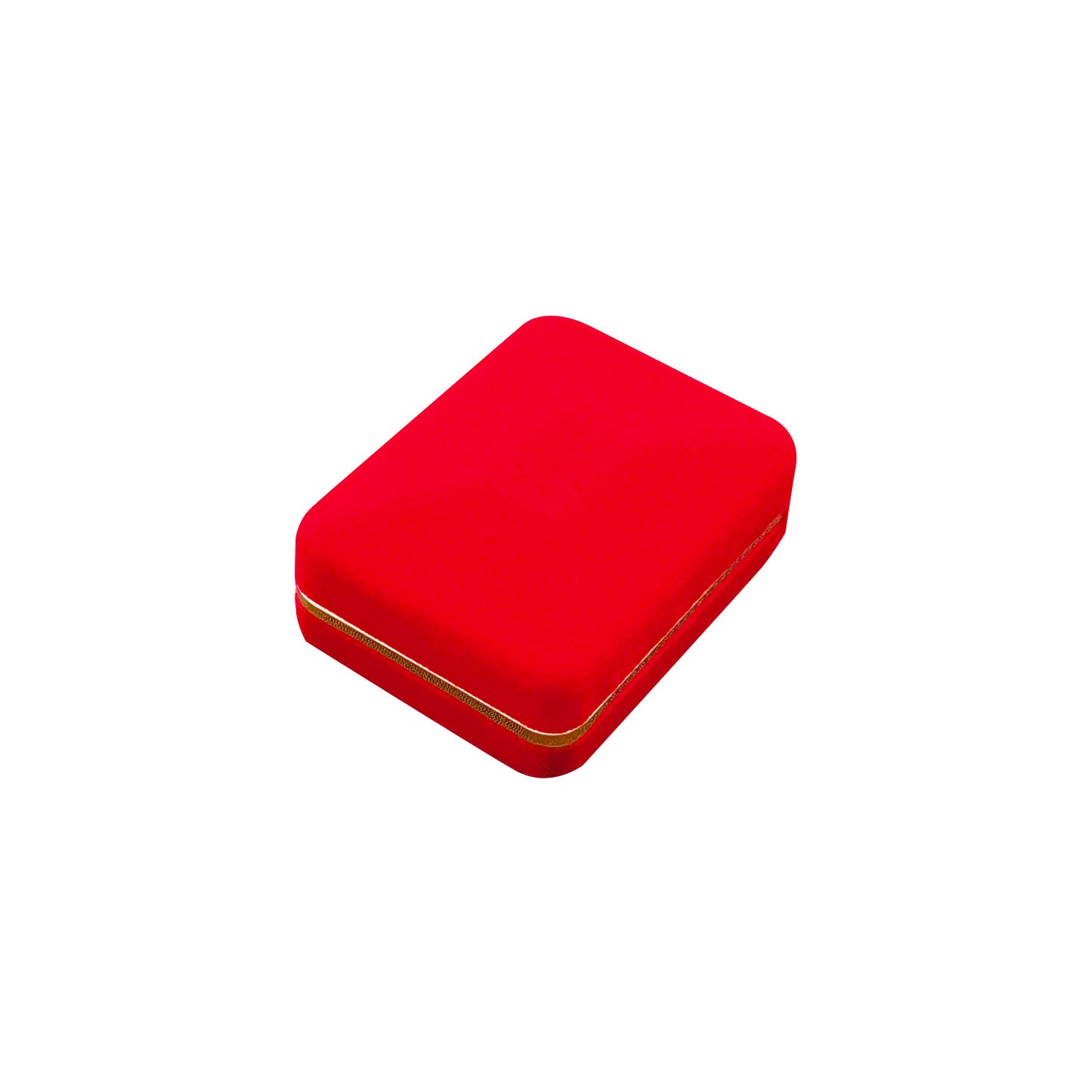 12PCS (SP10-RD) Red Velvet Pendant Earring Boxes With Gold Trim