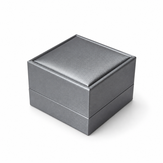 earring box - 12 Gray Earring Boxes P06P-GR BK open view