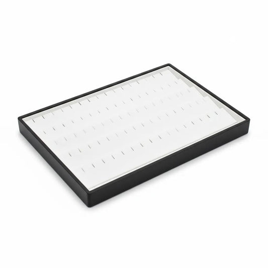 earring display and pendant display - Gray PU Earring Pendant Display Trays T002-R PU-G open view