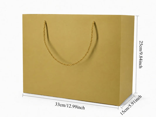 jewelry gift bags - 24-Pack Gold Jewelry Gift Bags with Rope Handles 13 6 9.75 in SB25-GL open view