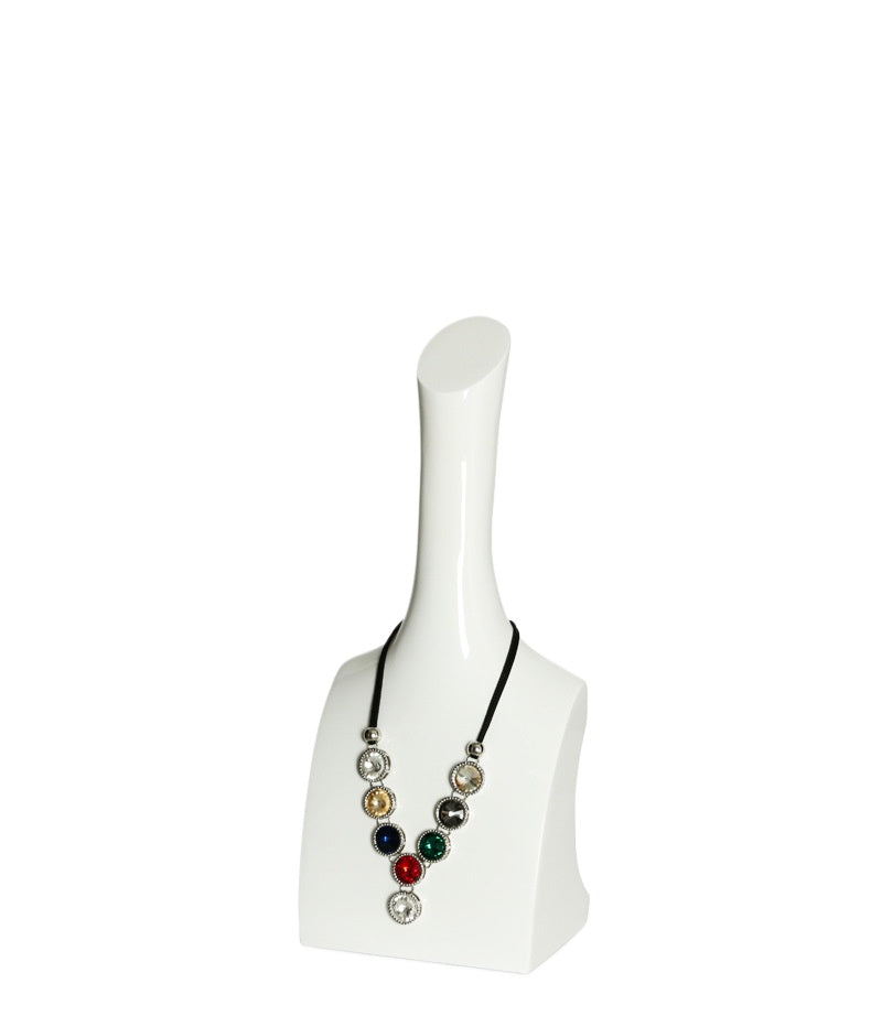 necklace display - White Necklace Display Bust C00725 detail view