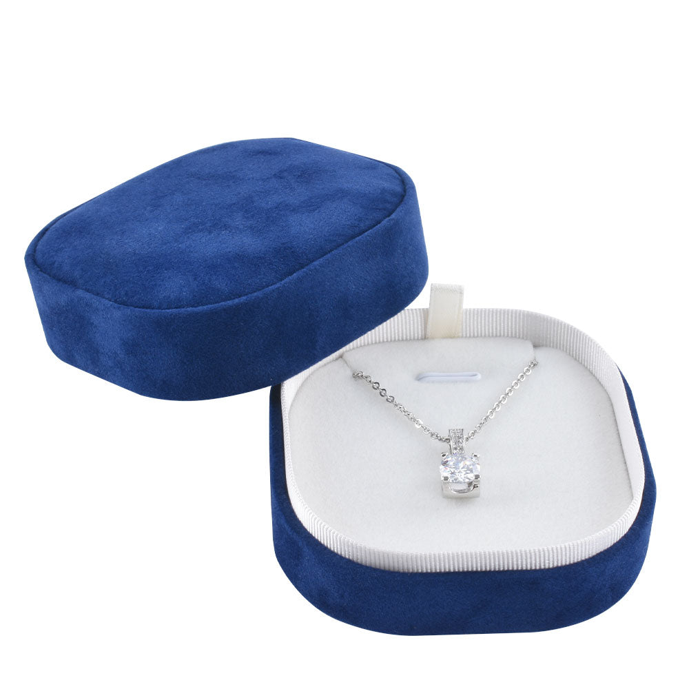 pendant box and necklace box - Pendant Necklace Box V16P-B W open view