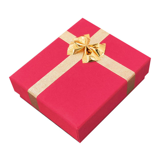 pendant box - 24-Piece Red Ribbon Paper Pendant Gift Boxes B0923-R open view