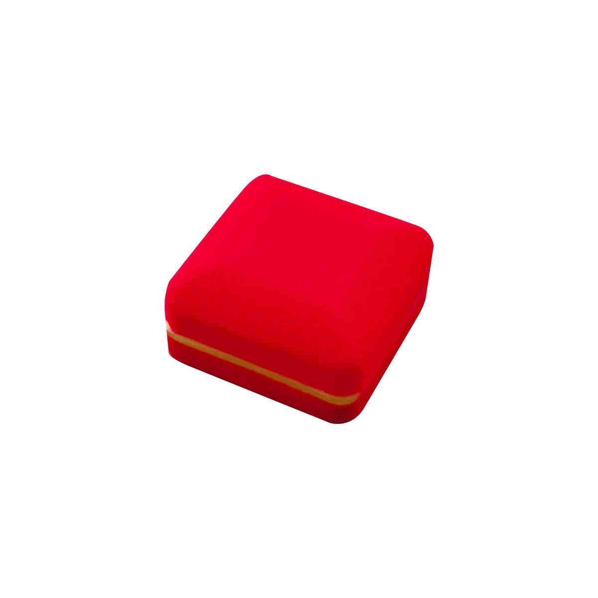 pendant box - Red Square Velvet Pendant Boxes with Gold Trim - 12 Pack SP9-RD detail view