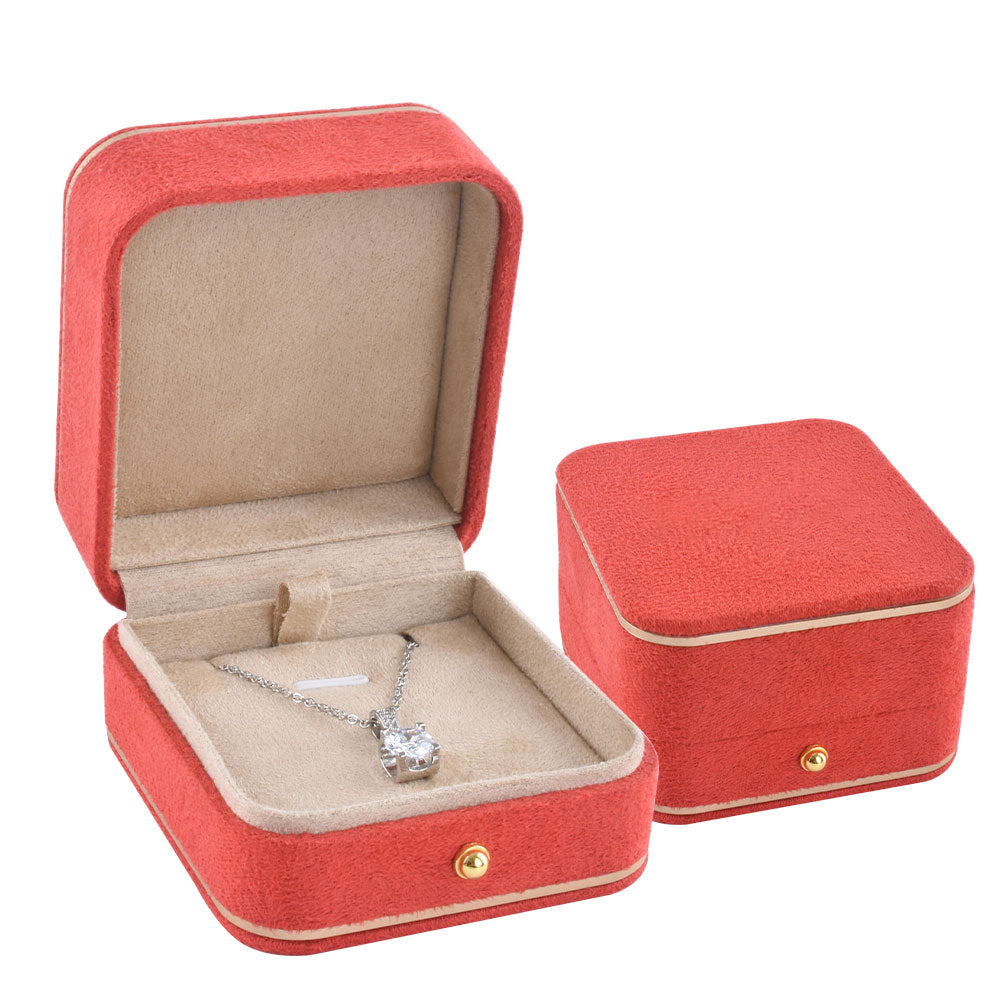 pendant box - Suede Pendant Box V15P-O BK open view