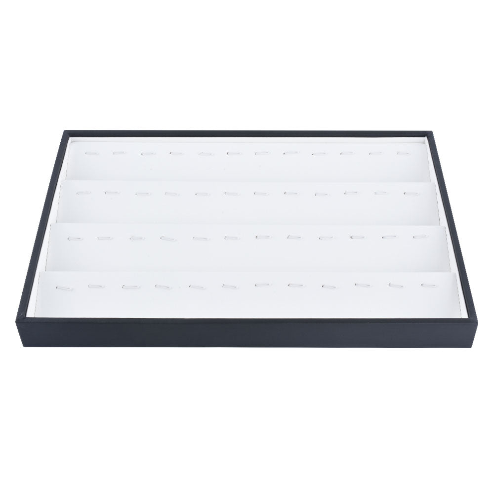 pendant display - White PU Pendant Tray Display T001-4P PU-W open view
