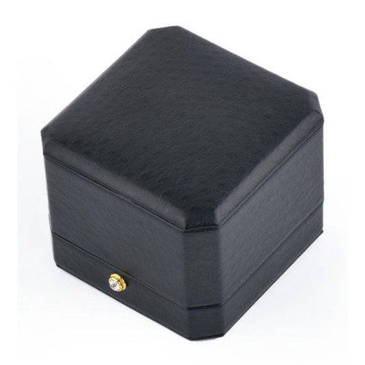 ring box - 12pcs Black Ring Boxes Display Box LB04R-BK W BK open view