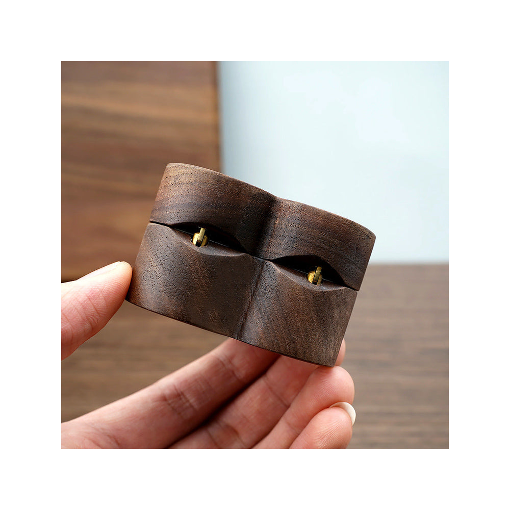 ring box - Wooden Ring Box W03D-R1-BR BR detail view