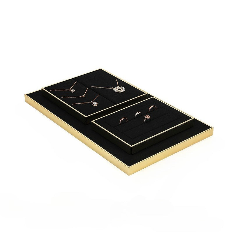 ring display and earring display and necklace display - Black Microfiber Display Necklace Ring Earring C01190 product view 13