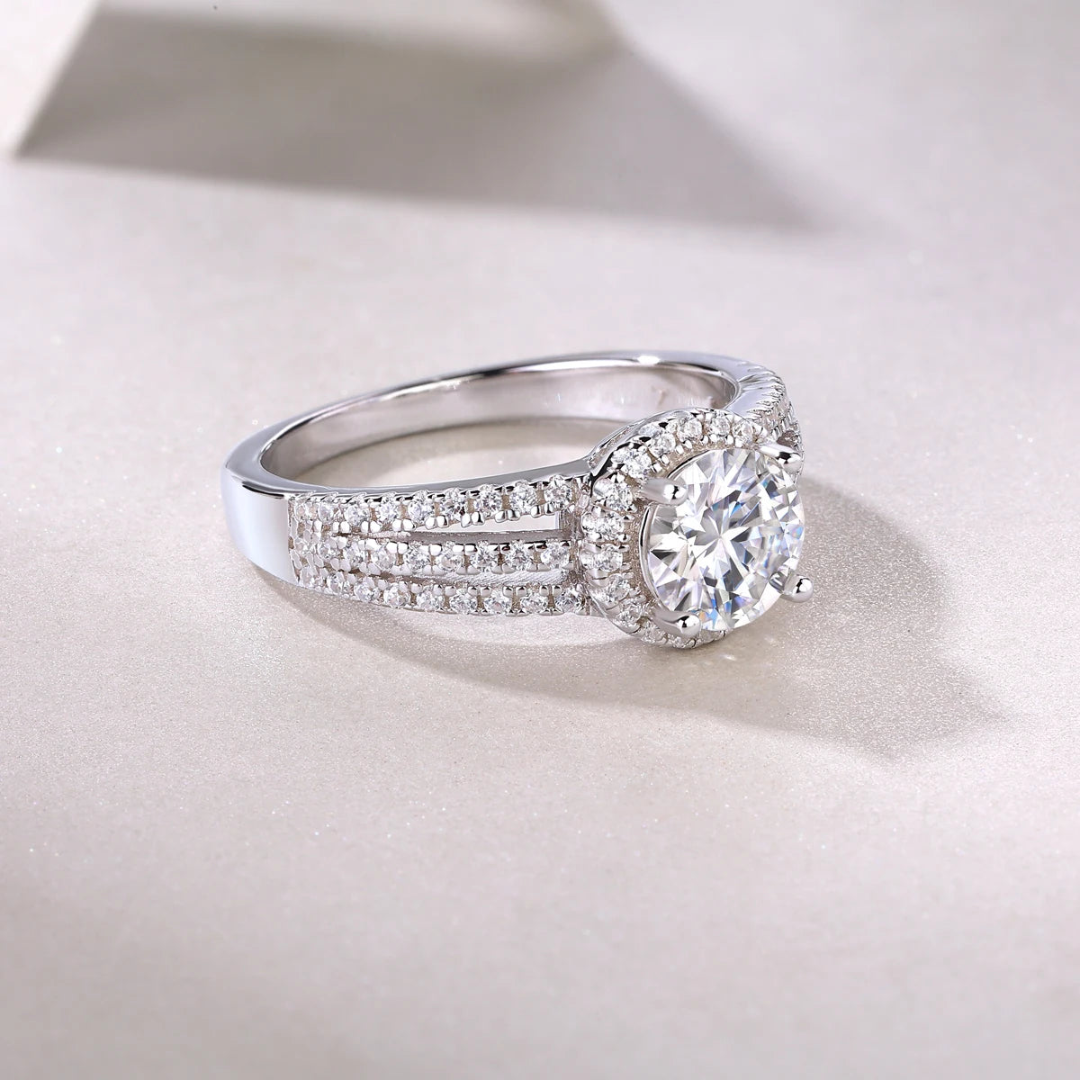 sterling silver jewelry - 25 Silver Ring SLM0159R-White-6 product view 06