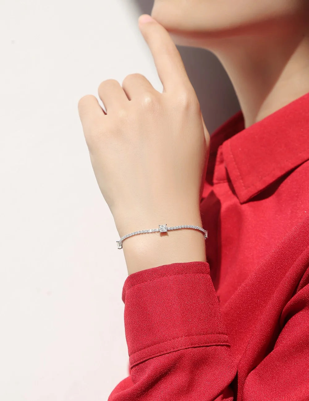 sterling silver jewelry - Silver Bracelet SLM0049B-silver-19cm product view 05