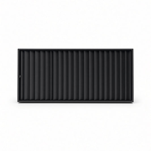 Black 24-row bracelet display tray front view
