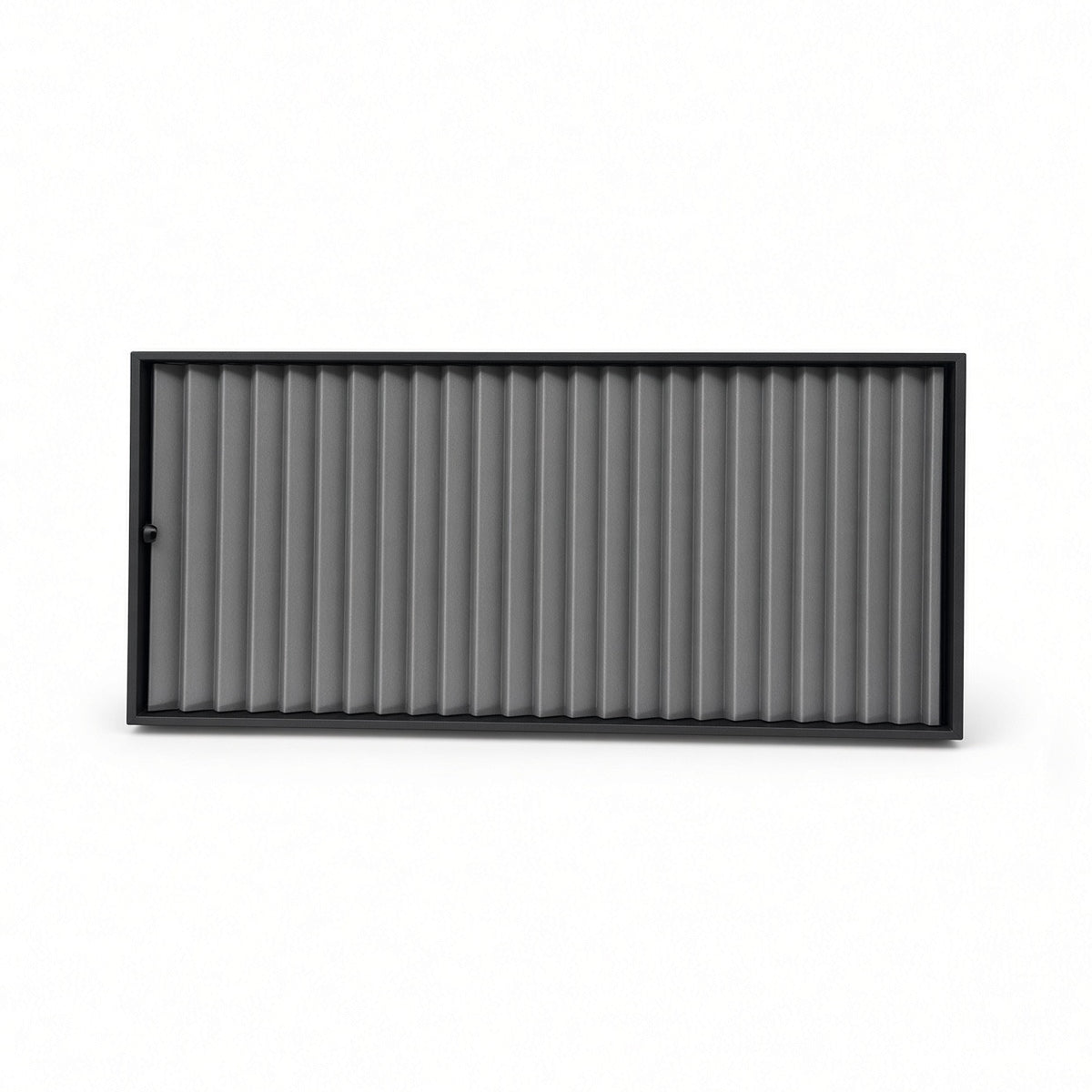 Silver 24-row bracelet display tray front view