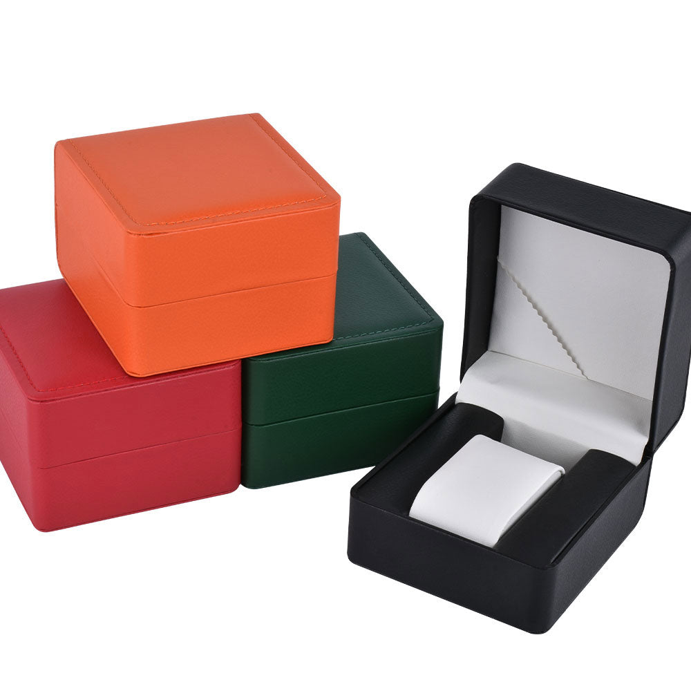 watch box - Red PU Leather Watch Box Boxes Holder WB01-R W detail view