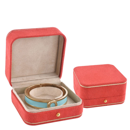 watch box - Suede Watch Box V15BA-O BK open view