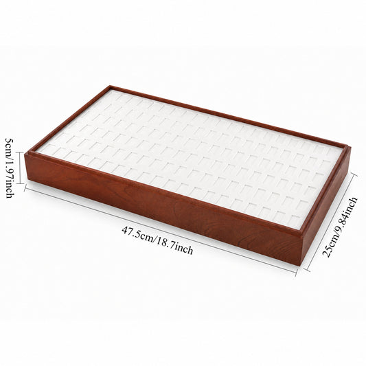 Large ring storage tray measuring 47.5 by 25 cm with white insert