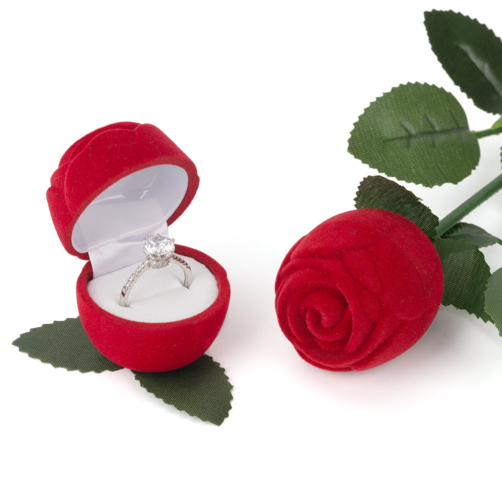 Velvet Rose Ring Boxes