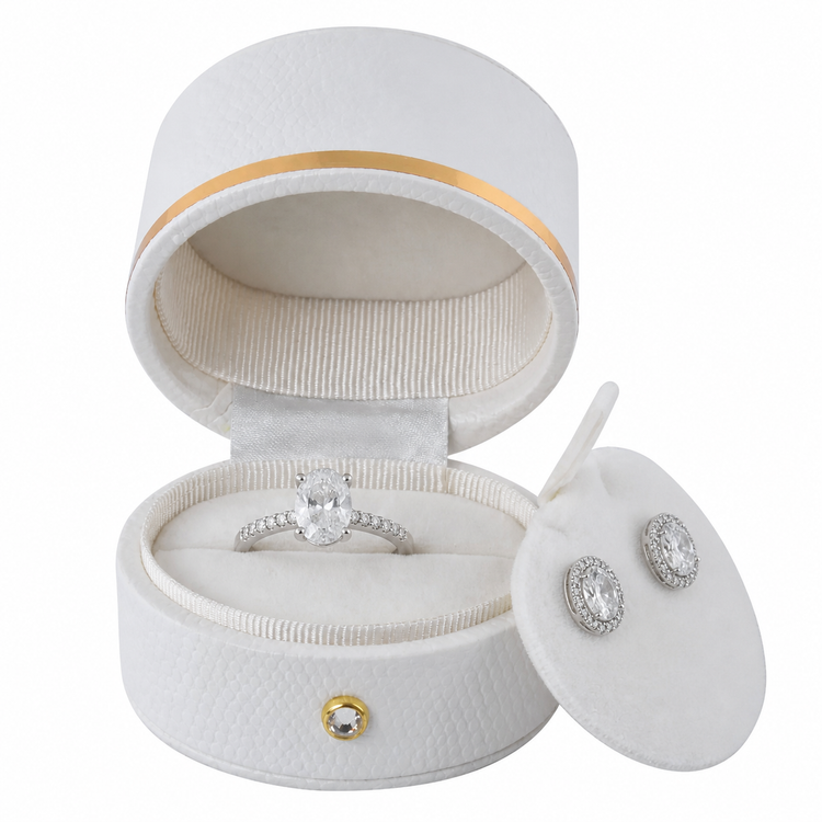 L022 oval luxury ring boxes collection cover