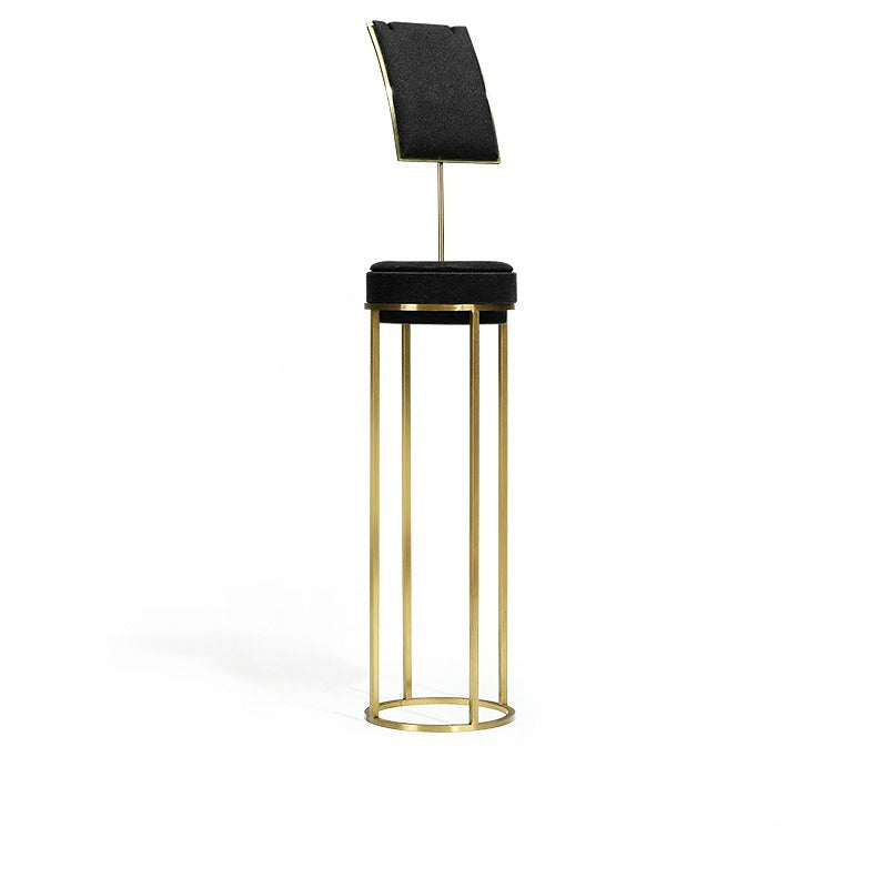 Black Microfiber Jewelry Display Stand for Necklaces Rings Earrings