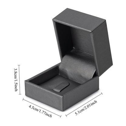 24PCS Gray PU Covered Ring Boxes