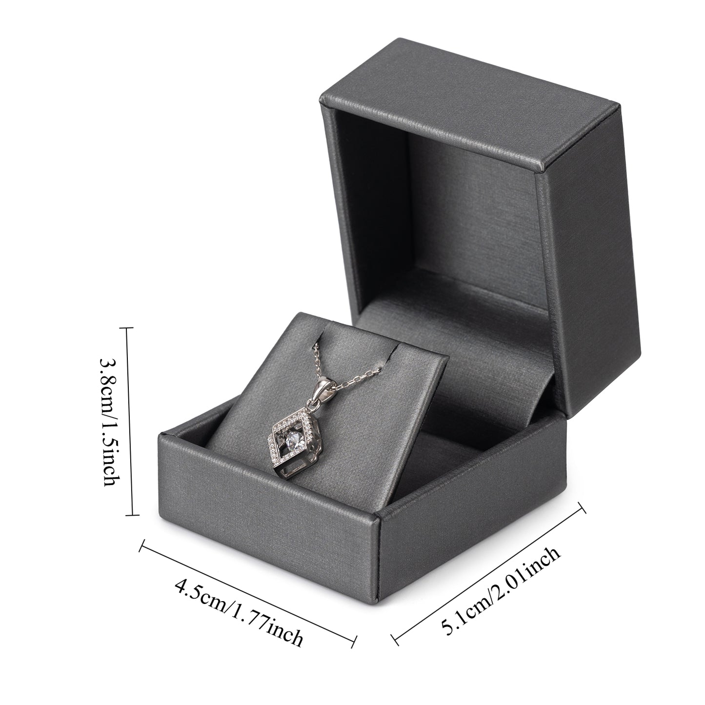 24PCS Gray PU Covered Ring Boxes