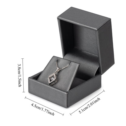 24PCS Gray PU Covered Ring Boxes