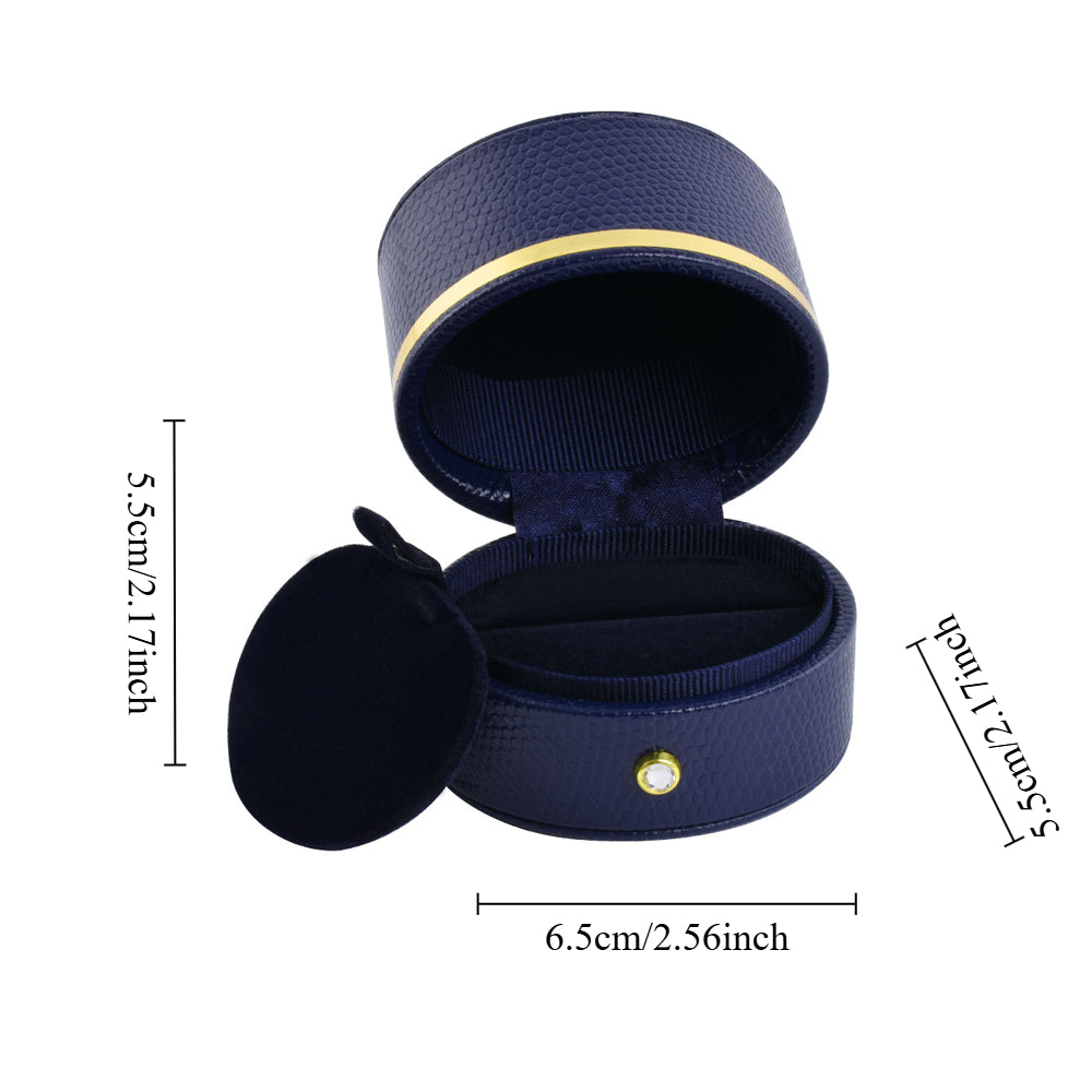 6PCS Blue Oval Luxury Jewelry Box