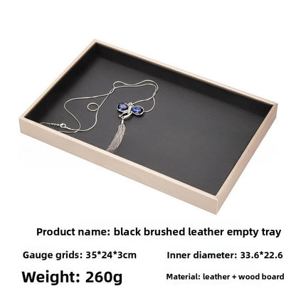 Brushed Leather Jewelry Tray