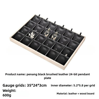 Brushed Leather Jewelry Tray