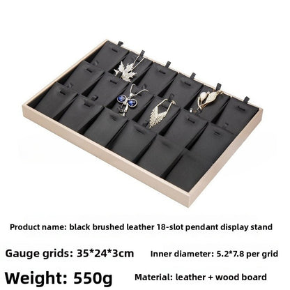 Brushed Leather Jewelry Tray