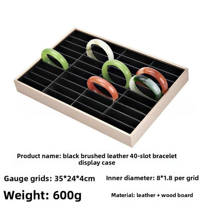 Brushed Leather Jewelry Tray