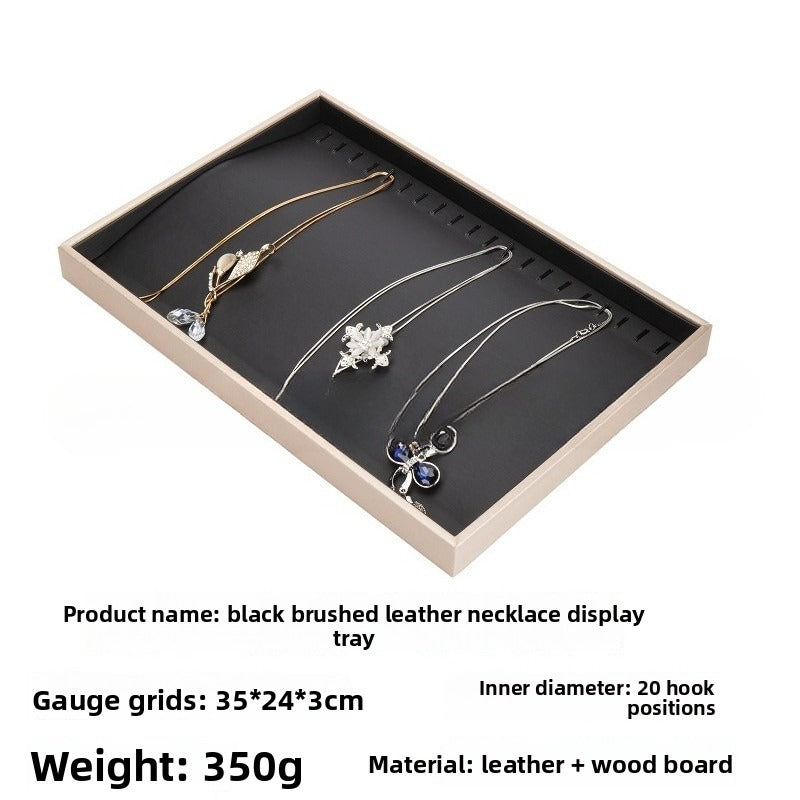 Brushed Leather Jewelry Tray