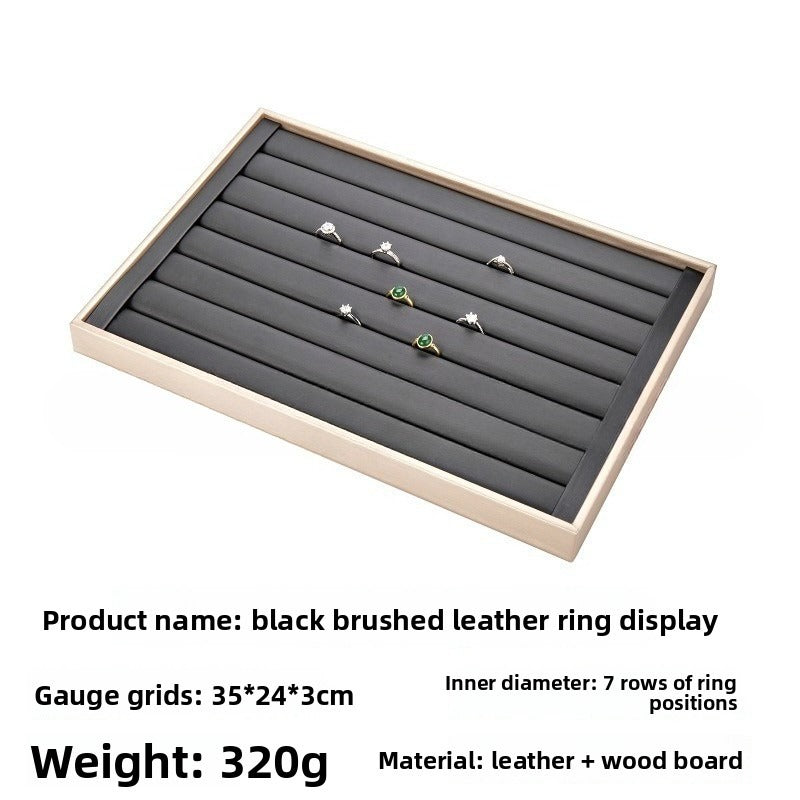 Brushed Leather Jewelry Tray