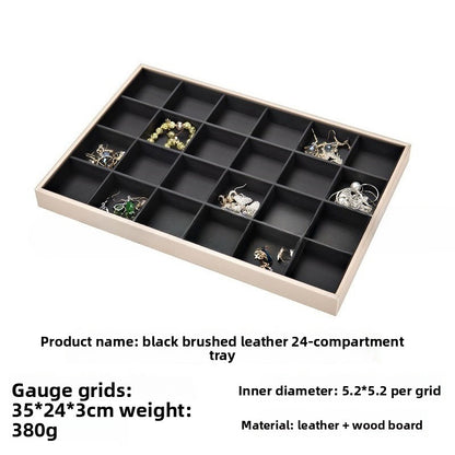 Brushed Leather Jewelry Tray