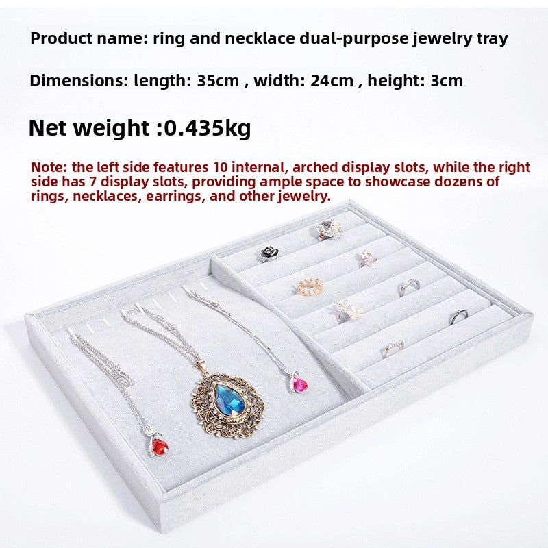 Gray Velvet  Jewelry Tray