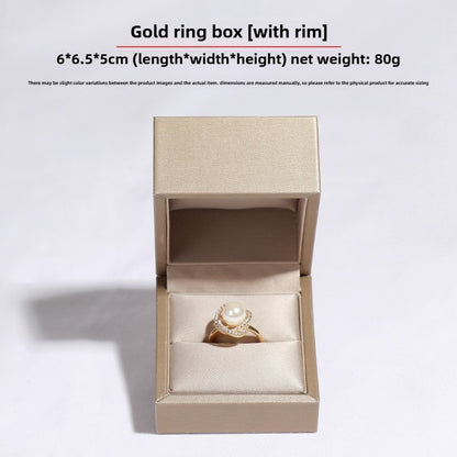 Green And Champagne Leather Jewelry Box